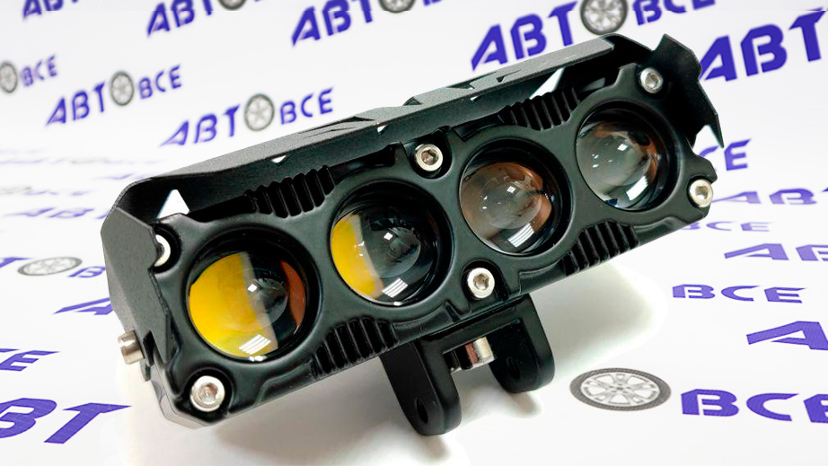 Ходовые огни (комплект 2шт 12-24V)  4-LENS MOTO (White-Yellow)  NovoLED